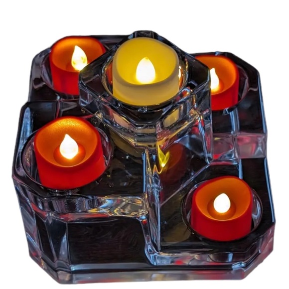 PartyLite Accents Partylite Crystal Castle 5tier Lead Crystal Tealight Holder Poshmark